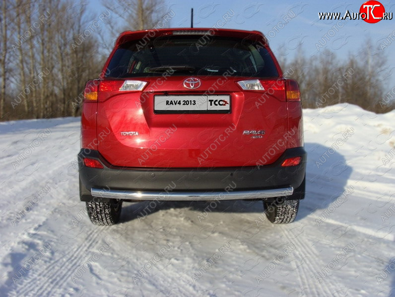 36 999 р. Защита задняя (центральная нержавейка 60,3 мм) ТСС Тюнинг  Toyota RAV4  XA40 (2012-2015) 5 дв. дорестайлинг  с доставкой в г. Краснодар