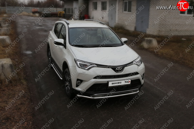 21 799 р. Защита переднего бампера нижняя d60,3 мм ТСС Тюнинг Toyota RAV4 XA40 5 дв. рестайлинг (2015-2019) (нержавейка)  с доставкой в г. Краснодар