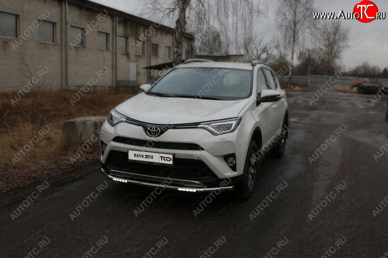 40 999 р. Защита переднего бампера нижняя с ДХО 60,3 мм ТСС Тюнинг  Toyota RAV4  XA40 (2015-2019) 5 дв. рестайлинг (нержавейка)  с доставкой в г. Краснодар