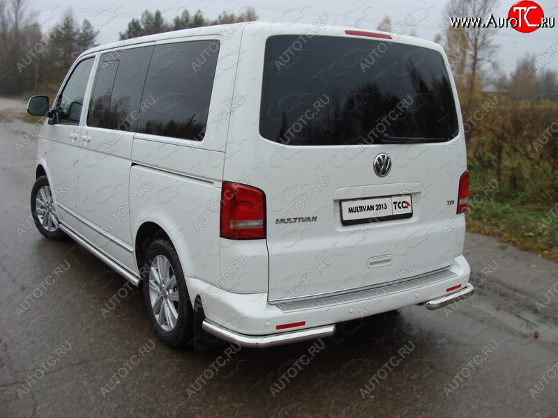 21 799 р. Защита заднего бампера (уголки, d60,3 мм) TCC  Volkswagen Multivan  T5 (2009-2015) рестайлинг  с доставкой в г. Краснодар