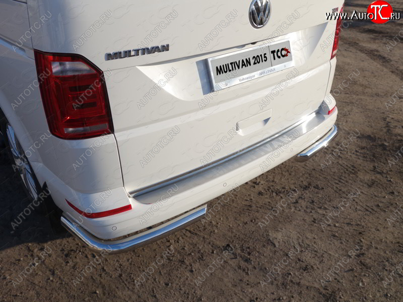 22 599 р. Защита заднего бампера (уголки, d60,3 мм) TCC Volkswagen Multivan T6 дорестайлинг (2016-2019)  с доставкой в г. Краснодар