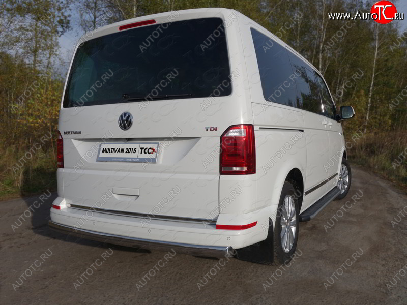 25 999 р. Защита заднего бампера (овальная, d75х42 мм) TCC Volkswagen Multivan T6 дорестайлинг (2016-2019)  с доставкой в г. Краснодар