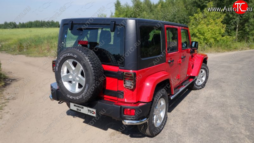 5 199 р. Накладки на задний бампер, ТСС Тюнинг  Jeep Wrangler  JK (2007-2018) (декоративные)  с доставкой в г. Краснодар