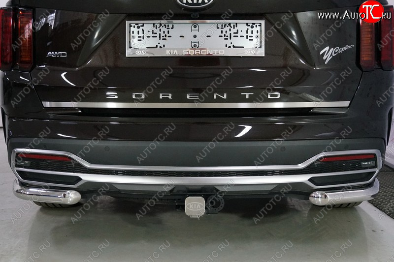 2 349 р. Накладка на заднюю дверь, ТСС Тюнинг  KIA Sorento  MQ4 (2020-2022) (лист шлифованный)  с доставкой в г. Краснодар