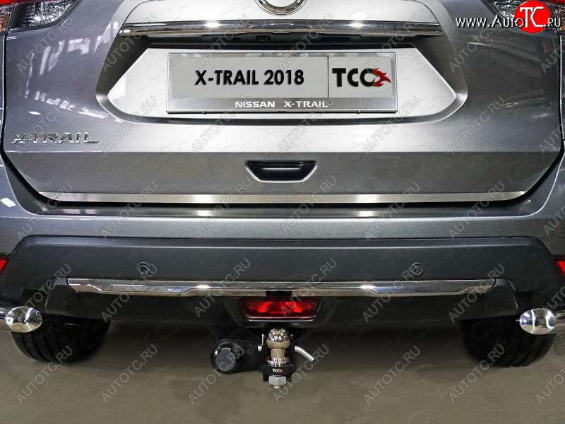 1 699 р. Накладка на заднюю дверь, ТСС Тюнинг  Nissan X-trail  3 T32 (2017-2022) рестайлинг (лист шлифованный)  с доставкой в г. Краснодар