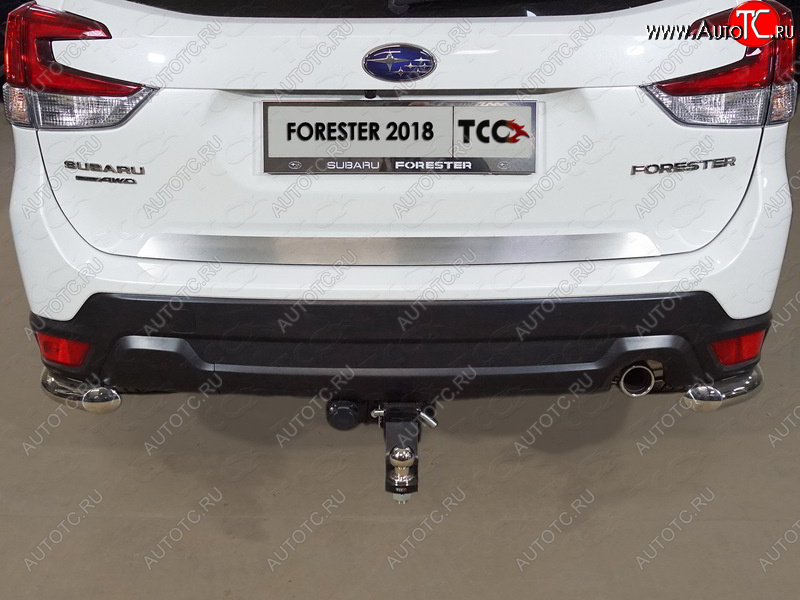 3 199 р. Накладка на заднюю дверь, ТСС Тюнинг  Subaru Forester  SK/S14 (2018-2021) дорестайлинг (Лист шлифованный)  с доставкой в г. Краснодар