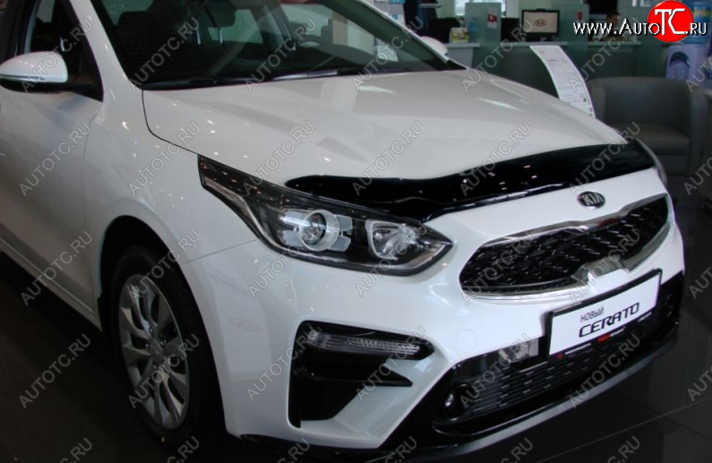 2 879 р. Дефлектор капота SIM KIA Cerato 4 BD дорестайлинг седан (2018-2021)  с доставкой в г. Краснодар