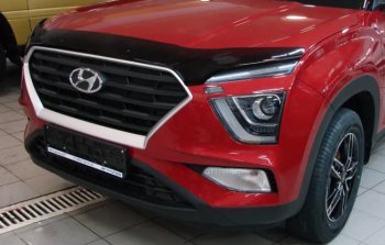 2 879 р. Дефлектор капота SIM Hyundai IX25 GS дорестайлинг (2014-2017)  с доставкой в г. Краснодар. Увеличить фотографию 1