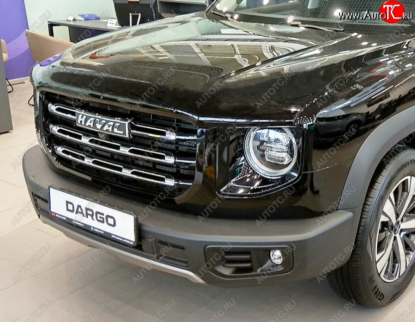 2 879 р. Дефлектор капота SIM Haval Dargo (2022-2024)  с доставкой в г. Краснодар