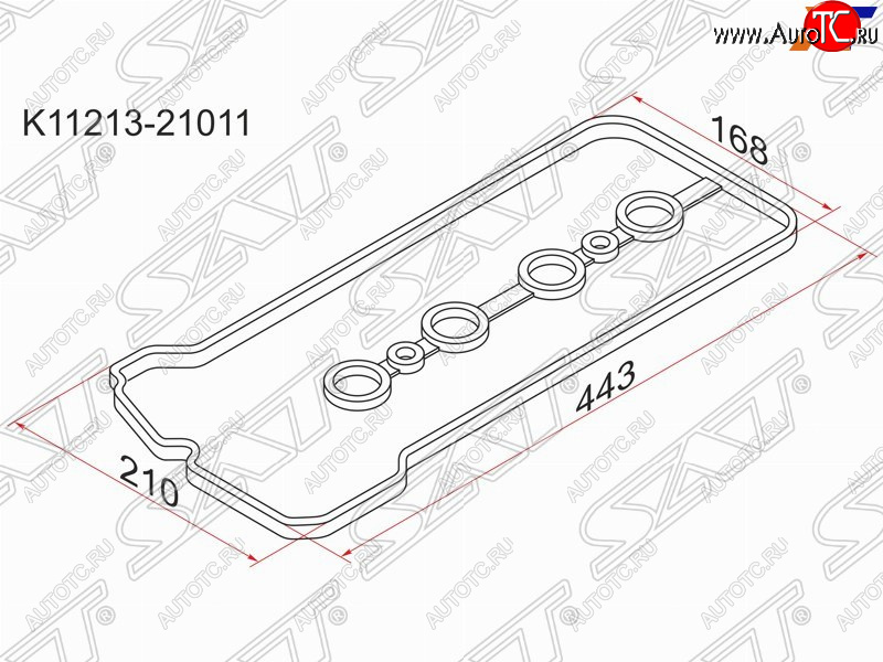 299 р. Прокладка клапанной крышки (1NZ-FE, 2NZ-FE) SAT  Toyota Corolla  E120 (2000-2004) седан дорестайлинг, универсал дорестайлинг, хэтчбек 5 дв. дорестайлинг  с доставкой в г. Краснодар