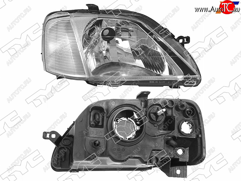 4 499 р. Фара правая (под корректор, хрусталь) TYC Renault Logan 1 дорестайлинг (2004-2010)  с доставкой в г. Краснодар