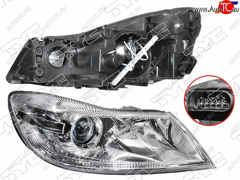 18 599 р. Фара правая (с электрокорректором) TYC Skoda Octavia A5 рестайлинг универсал (2008-2013)  с доставкой в г. Краснодар