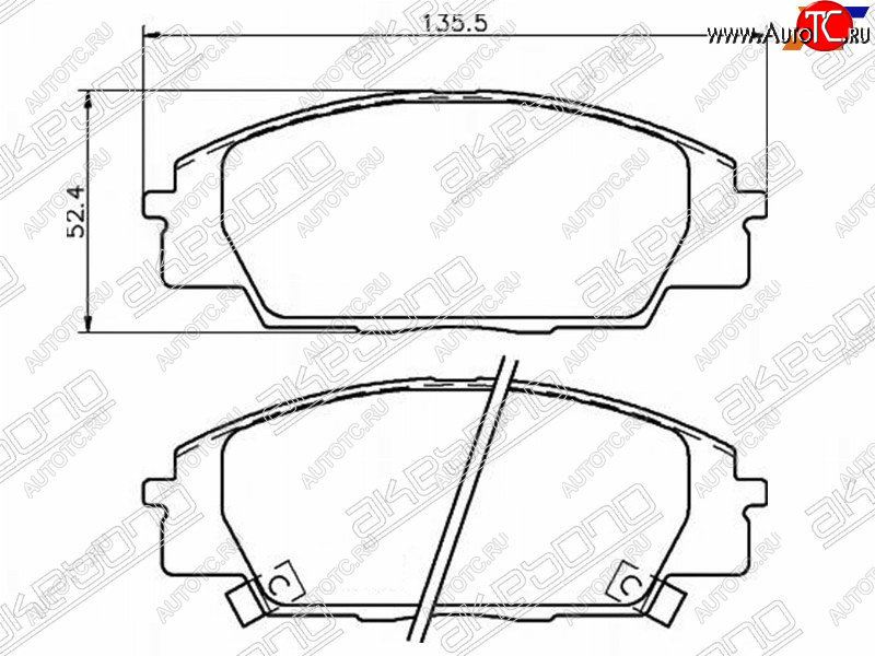 3 399 р. Колодки тормозные перед FL-FR SAT Honda Civic FN купе рестайлинг (2008-2012)  с доставкой в г. Краснодар