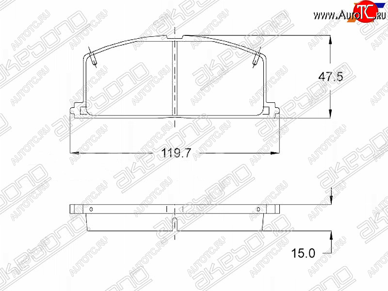 1 869 р. Колодки тормозные перед FL-FR SAT  Toyota Caldina (T190,  T210,  T240), Corolla (E150,  E140,  E170,  E180,  E210), Sprinter (E100,  E110)  с доставкой в г. Краснодар