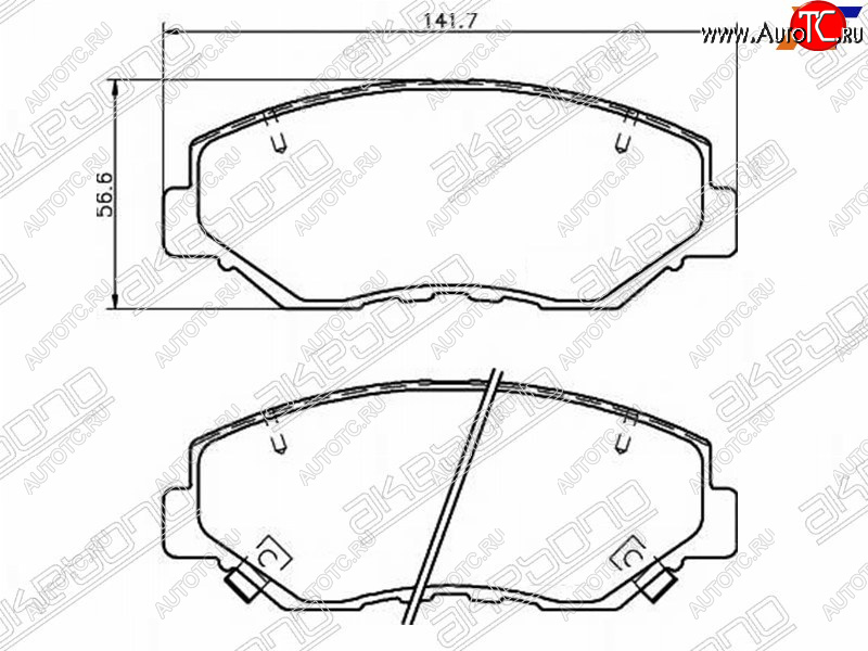 2 199 р. Колодки тормозные перед FL-FR SAT  Honda Accord  CL - CR-V  RD4,RD5,RD6,RD7,RD9   с доставкой в г. Краснодар