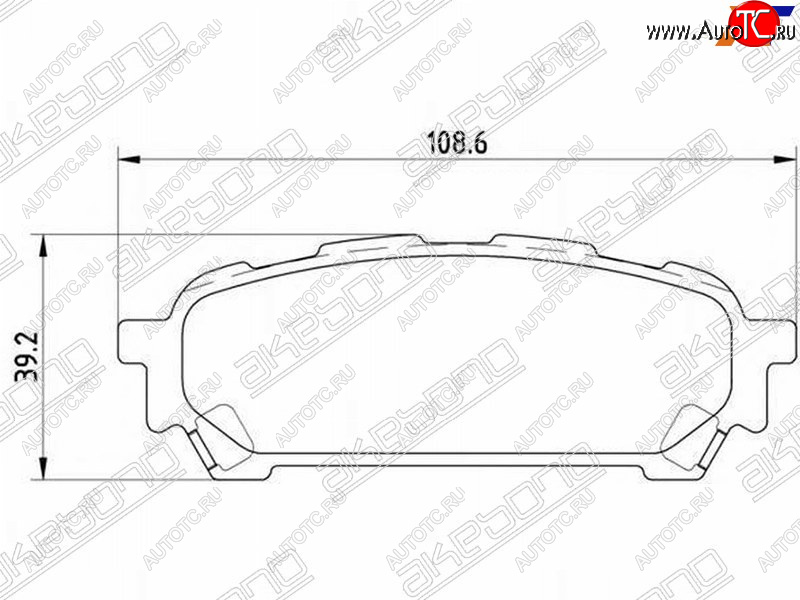 1 999 р. Колодки тормозные зад RH-LH SAT Subaru Impreza GD седан дорестайлинг (2000-2002)  с доставкой в г. Краснодар