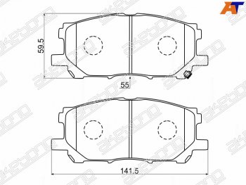 Колодки тормозные перед FL-FR SAT Lexus RX300 (XU30), RX330 (XU30), RX350 (XU30,  AL10,  AL20), Toyota Harrier (XU10,  XU30,  XU60,  XU80)