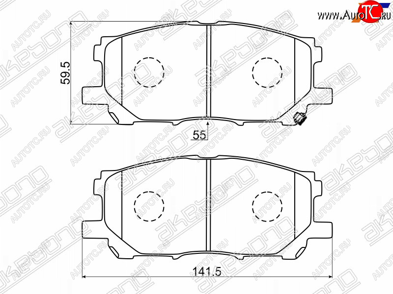 2 169 р. Колодки тормозные перед FL-FR SAT  Lexus RX300 (XU30), RX330 (XU30), RX350 (XU30,  AL10,  AL20), Toyota Harrier (XU10,  XU30,  XU60,  XU80)  с доставкой в г. Краснодар