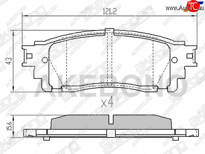 2 599 р. Копируемое: Колодки тормозные задние LH-RH SAT Lexus NX300h Z10 дорестайлинг (2014-2017)  с доставкой в г. Краснодар