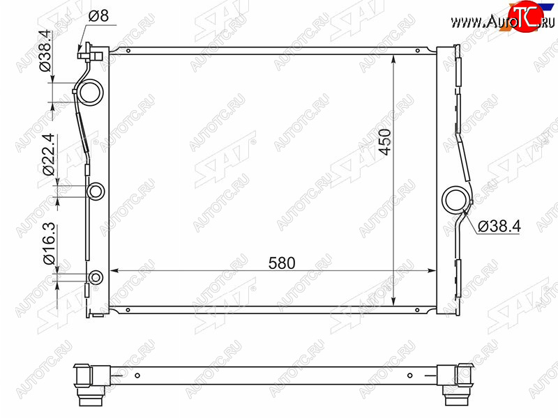 13 649 р. Радиатор SAT  BMW X5 ( E70,  F15) - X6 ( E71,  F16)  с доставкой в г. Краснодар