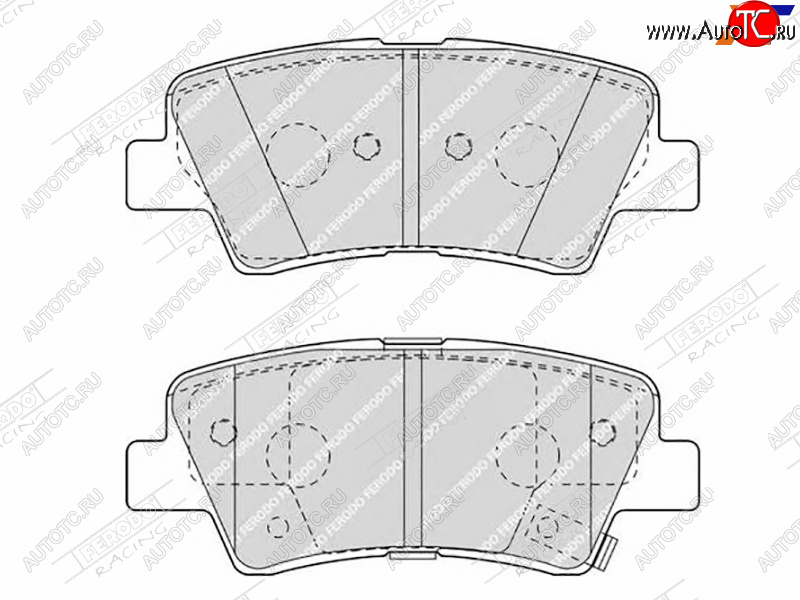 1 899 р. Колодки тормозные задние RH-LH SAT Hyundai Santa Fe SM (2000-2012)  с доставкой в г. Краснодар