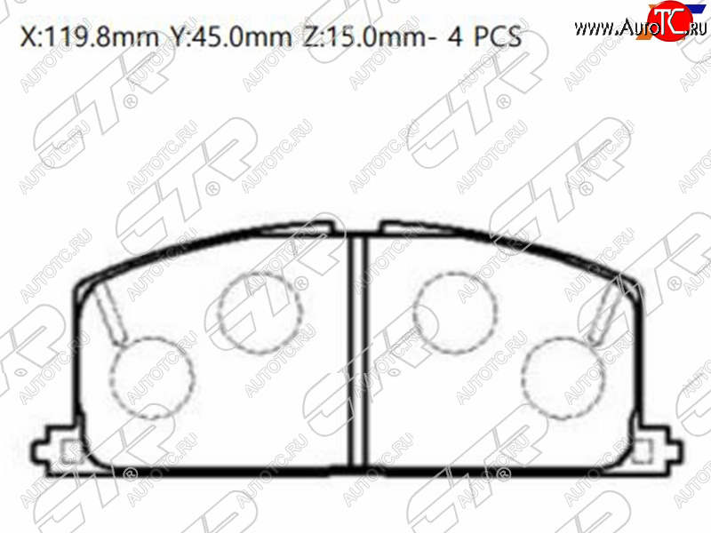 1 779 р. Колодки тормозные перед FL-FR SAT Toyota Caldina T210 дорестайлинг универсал (1997-1999)  с доставкой в г. Краснодар