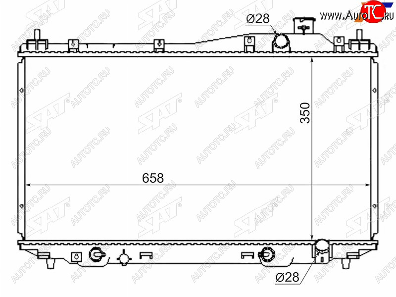 6 449 р. Радиатор SAT  Honda City  GD - Civic ( ES,  EU)  с доставкой в г. Краснодар
