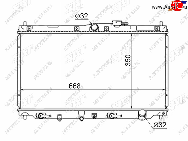 7 699 р. Радиатор SAT  Honda Accord ( 3 CA,  4 CB) (1985-1991) седан, седан дорестайлинг  с доставкой в г. Краснодар