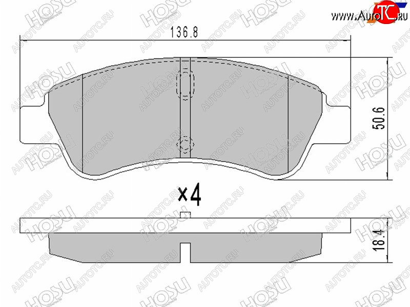 1 239 р. Колодки тормозные перед FL-FR SAT  Peugeot Partner ( M49/M59,  B9) (2002-2018) рестайлинг, дорестайлинг, 1-ый рестайлинг, 2-ой рестайлинг  с доставкой в г. Краснодар