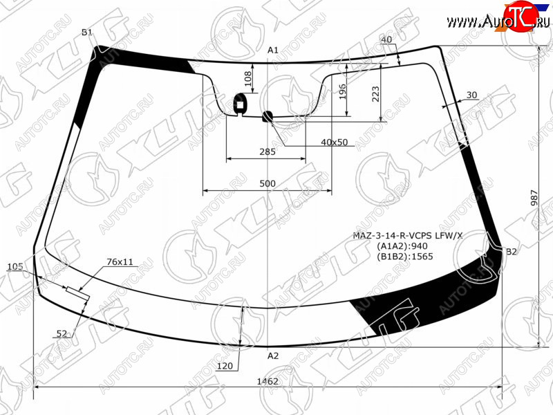 15 549 р. Стекло лобовое (Датчик дождя) XYG  Mazda 3/Axela  BM (2013-2019) дорестайлинг седан, дорестайлинг, хэтчбэк, рестайлинг седан, рестайлинг, хэтчбэк  с доставкой в г. Краснодар