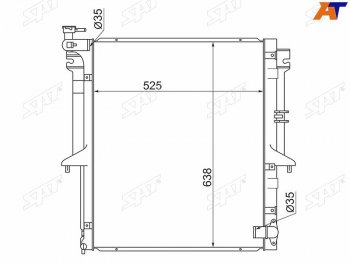 Радиатор охлаждающей жидкости SAT  Pajero Sport  PB, Triton  KA/KB