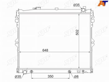Радиатор охлаждающей жидкости SAT  Mazda MPV LW дорестайлинг (1999-2002)