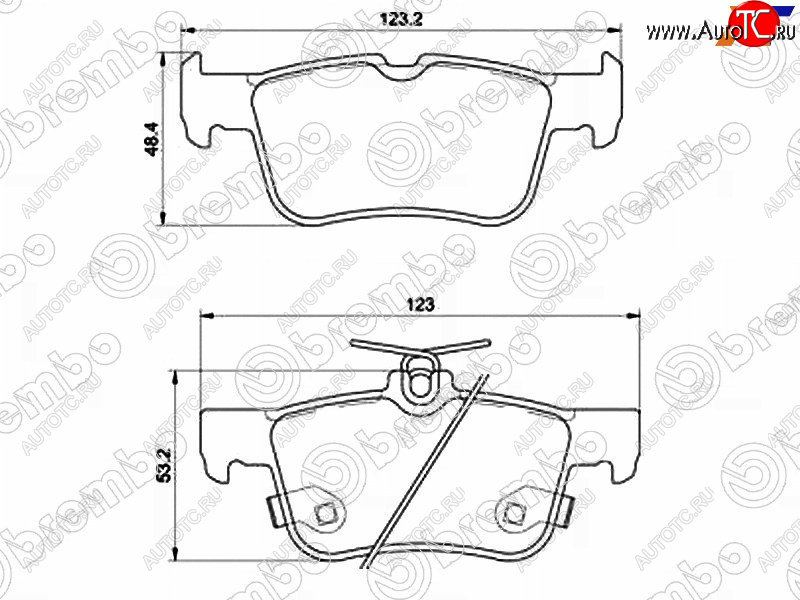 6 399 р. Колодки тормозные задние RH-LH SAT  Ford Galaxy  CK,CD390 - S-Max  CJ  с доставкой в г. Краснодар