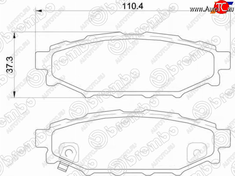 3 499 р. Колодки тормозные задние RH-LH SAT Subaru Forester SH (2008-2013)  с доставкой в г. Краснодар