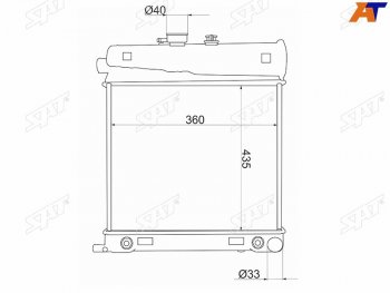 Радиатор охлаждающей жидкости SAT     A class  W168, C-Class  S202, CLK class  W208, E-Class ( W124,  S124,  W210)