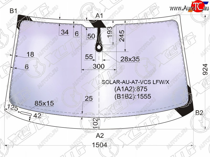 24 199 р. Стекло лобовое (Атермальное Датчик дождя Молдинг) XYG Audi A7 4G лифтбэк дорестайлинг (2010-2014)  с доставкой в г. Краснодар