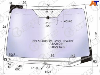 26 449 р. Стекло лобовое (Атермальное Обогрев щеток) XYG Subaru Impreza WRX STI VA,V10 седан рестайлинг (2016-2021)  с доставкой в г. Краснодар. Увеличить фотографию 2