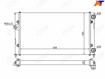 Радиатор охлаждающей жидкости SAT  Volkswagen (Волксваген) Golf (Гольф)  3 (1991-1998) 3