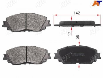 1 329 р. Колодки тормозные передние FR-FL SAT Toyota RAV4 XA50 5 дв. дорестайлинг (2018-2024)  с доставкой в г. Краснодар. Увеличить фотографию 2