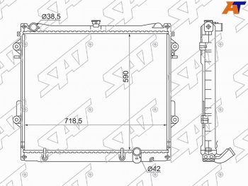 Радиатор SAT Lexus (Лексус) LX500d (ЛХ)  J310 (2021-2022),  LX570 (ЛХ)  J200 (2007-2022),  LX600 (ЛХ)  J310 (2021-2022), Toyota (Тойота) Land Cruiser (Лэнд)  200 (2007-2021)
