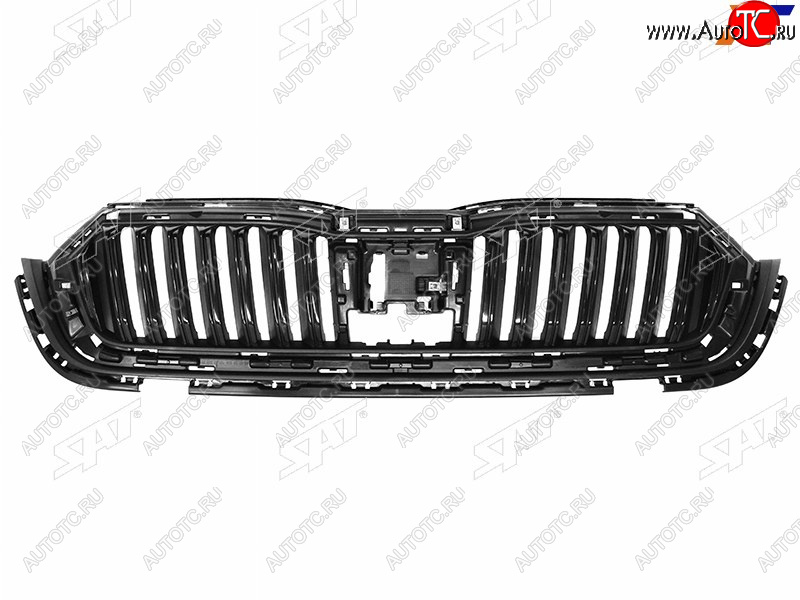 5 799 р. Решетка радиатора SAT  Skoda Octavia  А8 (2019-2022) лифтбэк (молдинг хром)  с доставкой в г. Краснодар