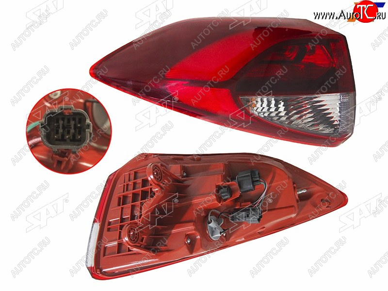 7 699 р. Фонарь задний левый (внешний, LED) SAT Hyundai Tucson TL дорестайлинг (2015-2018)  с доставкой в г. Краснодар