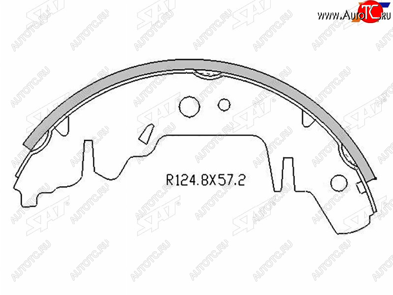 1 849 р. Колодки тормозные барабанные задние RH-LH SAT  Chrysler Voyager  GS минивэн (1995-2000), KIA Carnival ( UP,CQ,  UP,GQ) (1998-2006)  с доставкой в г. Краснодар