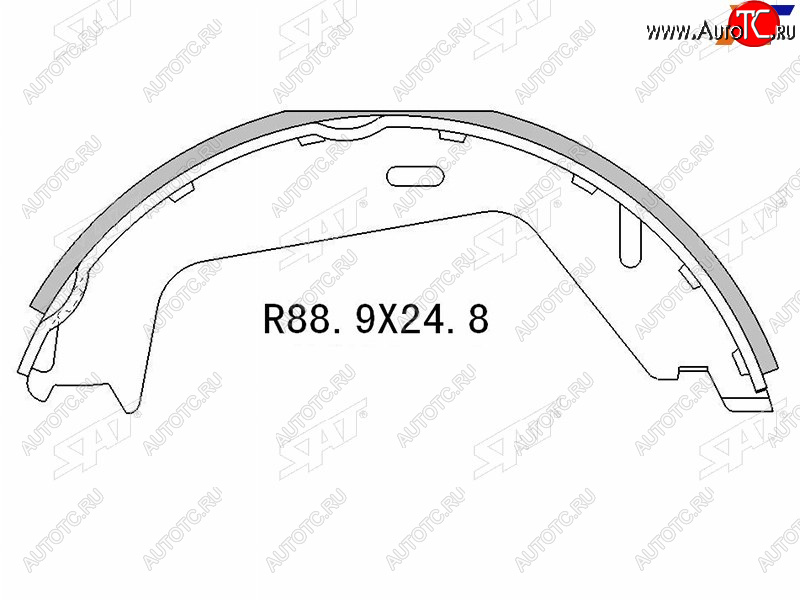 1 129 р. Колодки тормозные барабанные задние LH-RH SAT Volvo S80 TS седан дорестайлинг (1998-2003)  с доставкой в г. Краснодар