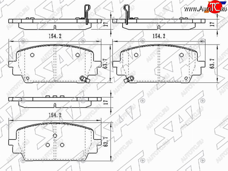 1 699 р. Колодки тормозные передние FR-FL SAT  KIA Sorento MQ4 (2020-2022)  с доставкой в г. Краснодар