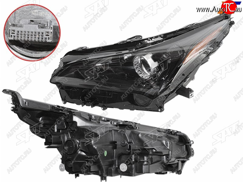 28 599 р. Фара левая (LED, с электрокорректором) SAT  Lexus NX200  Z10 (2017-2021) рестайлинг  с доставкой в г. Краснодар