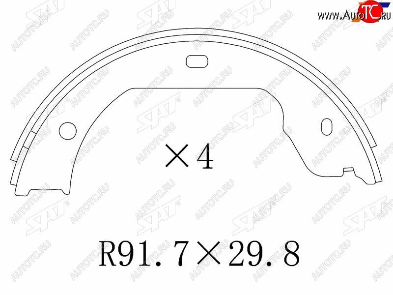 1 579 р. Колодки барабанные задние RH-LH SAT  BMW X5 ( E53,  E70,  F15,  G05) (1999-2022), Volkswagen Touareg  GP (2002-2010), Volkswagen Transporter  T5 (2003-2015)  с доставкой в г. Краснодар