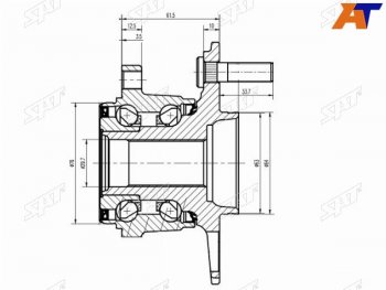 Ступичный узел задн. SAT Honda Crosstour 1 TF рестайлинг (2013-2016)