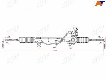 Рейка рулевая LHD SAT Toyota Land Cruiser Prado J150 2-ой рестайлинг (2017-2020)