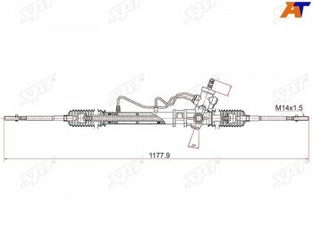 12 499 р. Рейка рулевая LHD SAT Toyota Corolla E100 седан (1991-2002)  с доставкой в г. Краснодар. Увеличить фотографию 1